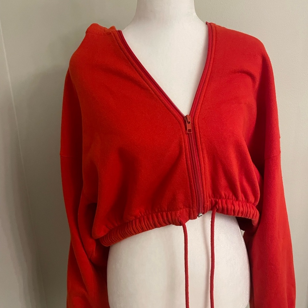 Cropped Red Hoodie